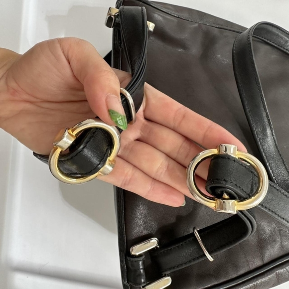 Rare vintage HCL Germany leather triangle backpack - Picture 4 of 7